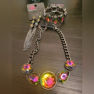 Paparazzi Oilspill Necklace Set with Black Chain